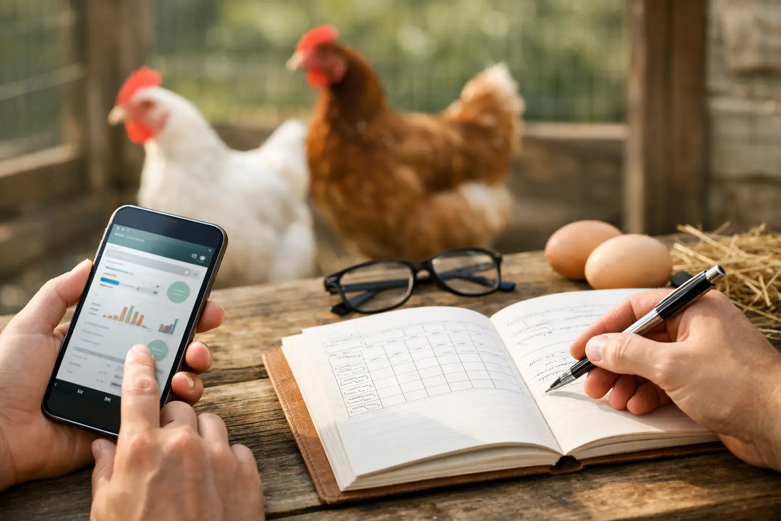 App eller pappersjournal för höns - vad passar?